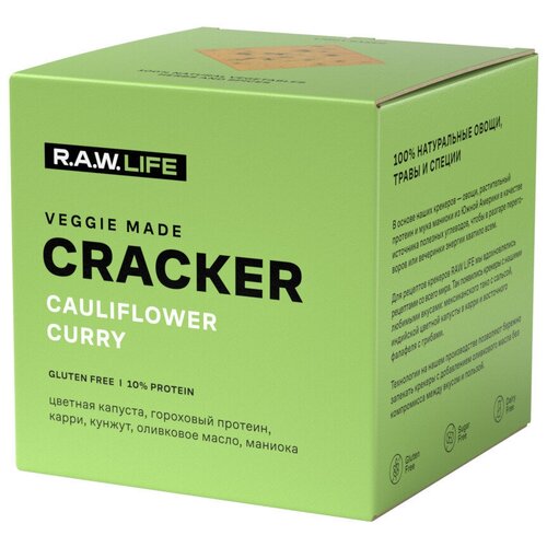 Крекеры R.A.W. LIFE Enjoy & Crack Cauliflower curry, 75 г