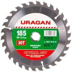 Пильный диск URAGAN Optimal cut 36801-185-20-30 185х20 мм