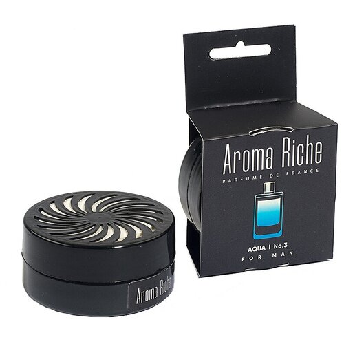 Автомобильный ароматизатор Aroma Riche мужской Aqua №3 (по мотивам Acqua di Gio (Armani)) банка 50г