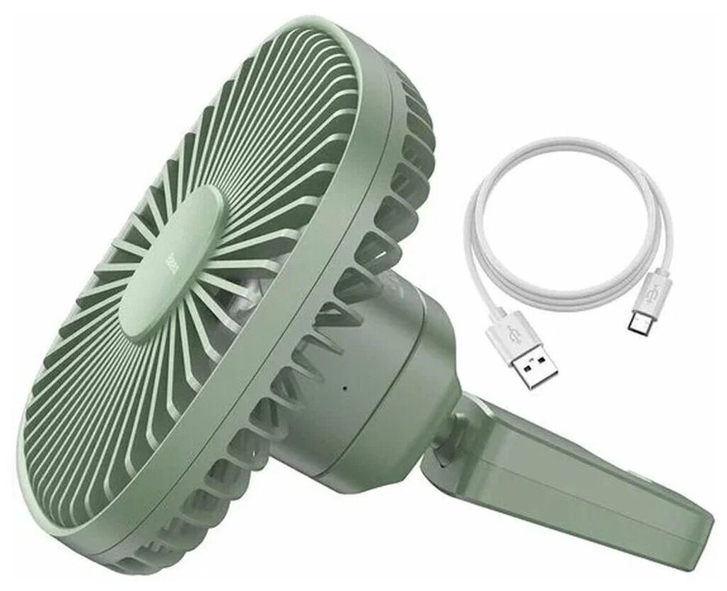 Вентилятор портативный Baseus Natural Wind Magnetic Rear Seat Fan (CXZR-06) Green - фото №5