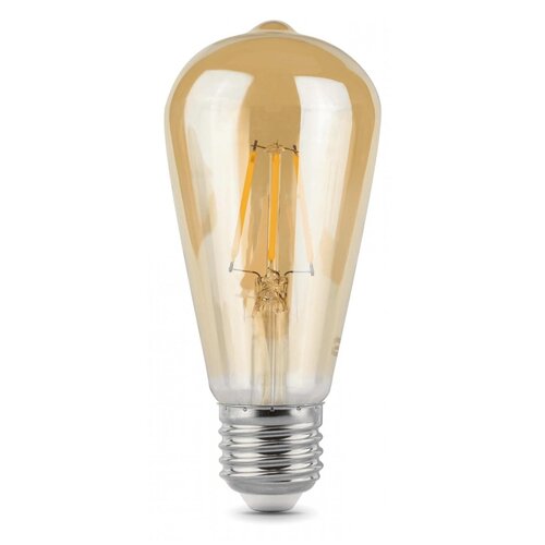 фото Светодиодная лампа gauss led filament st64 e27 6w golden 2400к