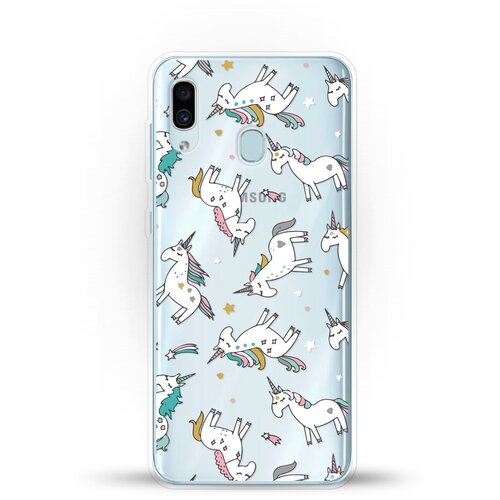 фото Силиконовый чехол единороги на samsung galaxy a20 andy & paul