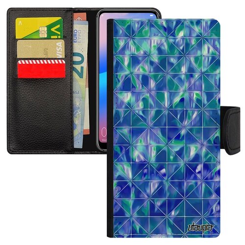 фото Чехол книжка для телефона xiaomi redmi 6a, "плиточный мотив" квадрат геометрический utaupia