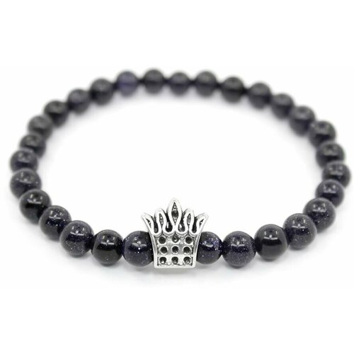 фото Handinsilver ( посеребриручку ) браслет из синего авантюрина 6мм с короной