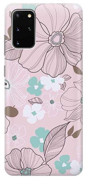 Чехол - накладка ArtColor для Samsung Galaxy S20+ с принтом "Розовые цветы"