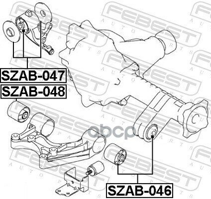 Сайлентблок Дифференциала Suzuki Grand Vitara 05- Febest арт. SZAB046