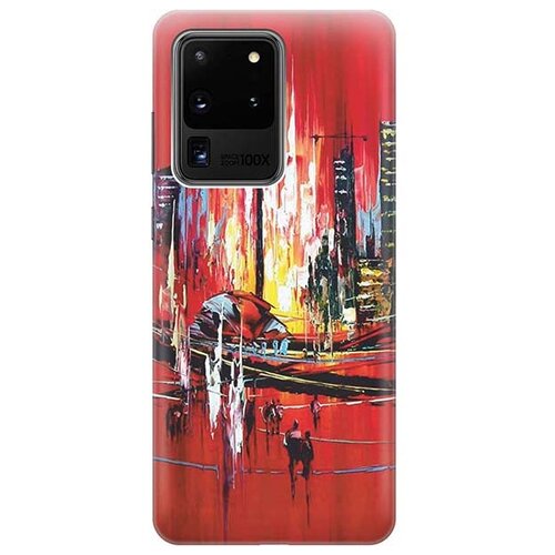 фото Ультратонкий силиконовый чехол-накладка для samsung galaxy s20 ultra с принтом gosso