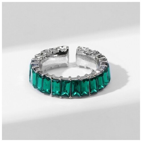 фото Кольцо queen fair, акрил, безразмерное, зеленый