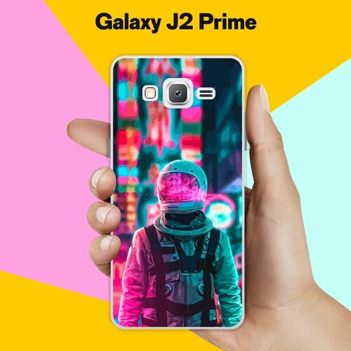 Силиконовый чехол на Samsung Galaxy J2 Prime Астронавт 7 / для Самсунг Галакси Джей 2 Прайм силиконовый чехол на samsung galaxy j2 prime таксы для самсунг галакси джей 2 прайм