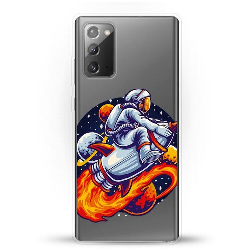фото Силиконовый чехол астронавт на ракете на samsung galaxy note 20 andy & paul