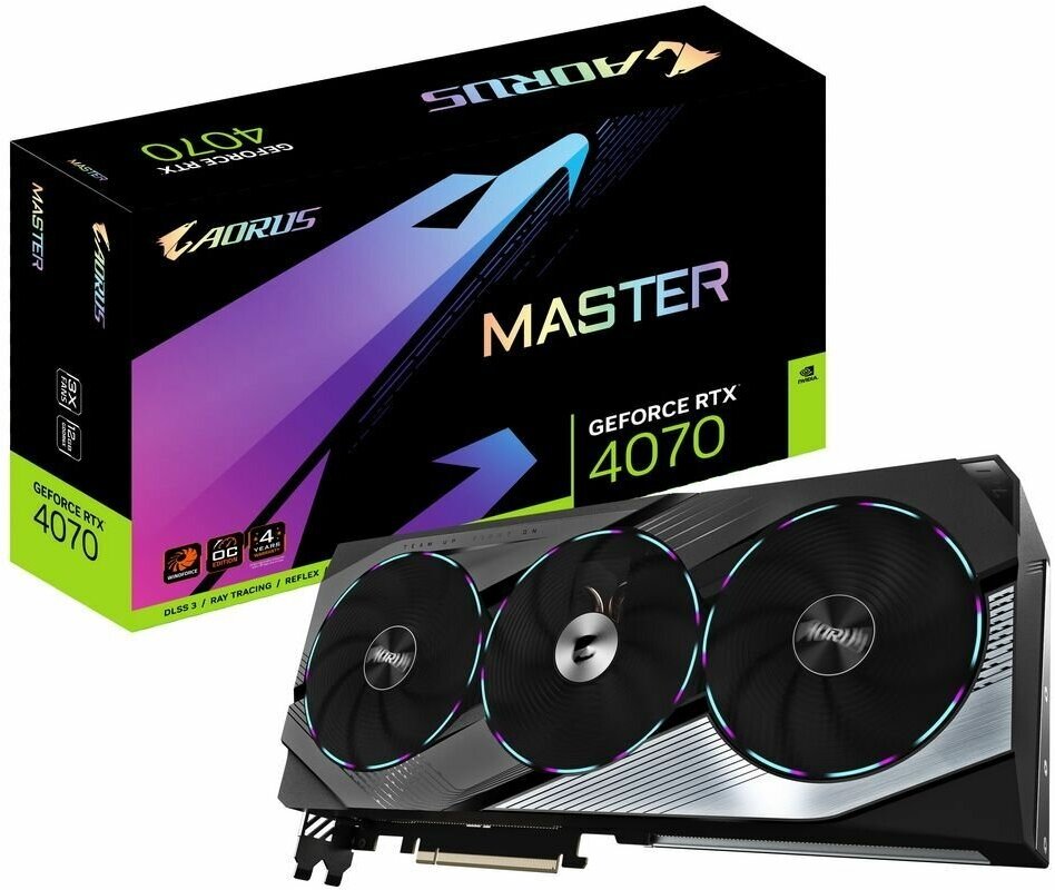 Видеокарта Gigabyte RTX4070 AORUS MASTER 12GB