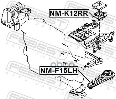 Подушка Двигателя Левая Febest арт. NM-F15LH