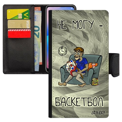 фото Чехол-книжка на мобильный apple iphone 8 plus, "не могу - смотрю баскетбол!" спорт болельщик utaupia