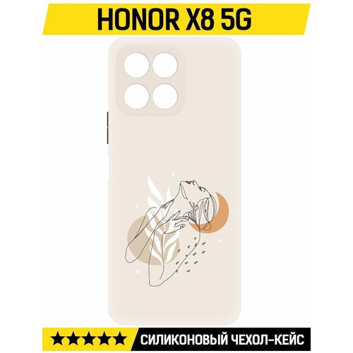 Чехол-накладка Krutoff Soft Case Женственность для Honor X8 5G черный чехол накладка krutoff soft case женственность для honor x9a черный