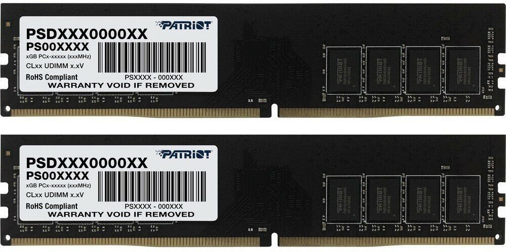 Оперативная память 32Gb DDR4 3200MHz Patriot Signature (PSD432G3200K) (2x16Gb KIT)