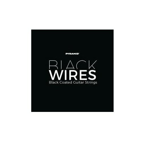 443100 Black Wires Комплект струн для электрогитары, никелированные, с покрытием, 11-48, Pyramid