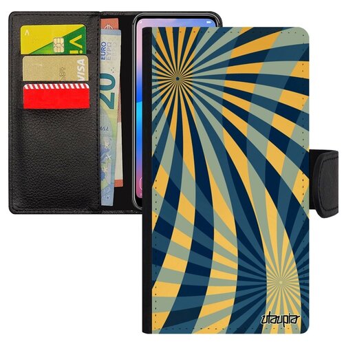 фото Чехол-книжка для мобильного xiaomi mi 8, "спирали" геометрия полосы utaupia