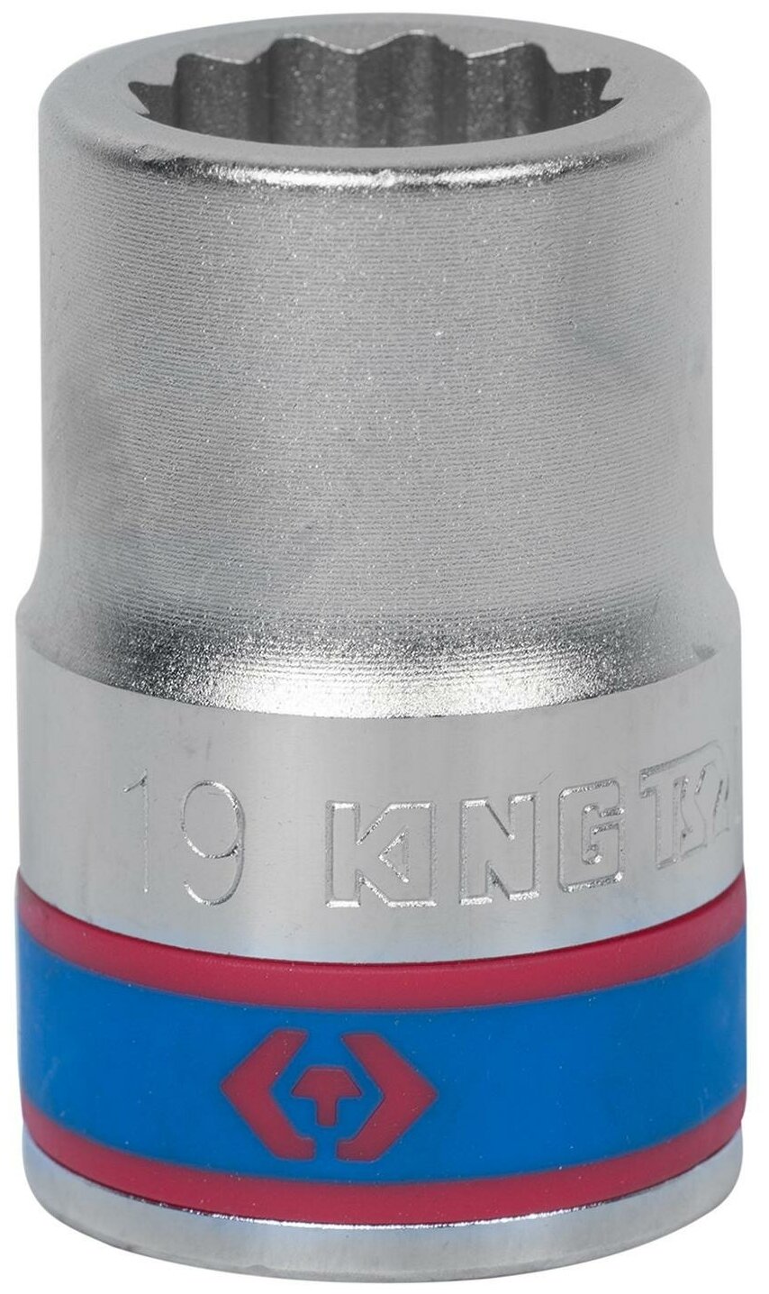 Kingtony Головка торцевая стандартная двенадцатигранная 3/4", 19 мм 633019M - фотография № 1