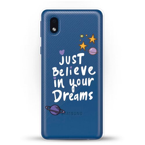 фото Силиконовый чехол just believe на samsung galaxy a01 core andy & paul