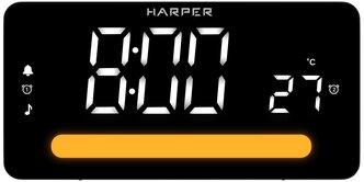 Радиобудильник HARPER HCLK-5030 black - white led