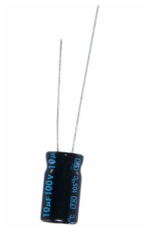 Capacitor / Конденсатор электролитический 22x100 (6,3x11) TK Jamicon 105C