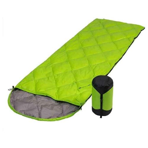спальный мешок outventure спальный мешок outventure oregon t 15 правосторонняя молния 190 см Спальный мешок пуховый (190+30)х75см (t-5C) зеленый (PR-YJSD-25-G)