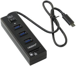 USB-концентратор ORIENT JK-331, разъемов: 3