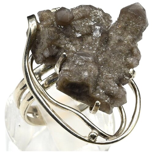 фото Кольцо радуга камня, морион, размер 19, черный