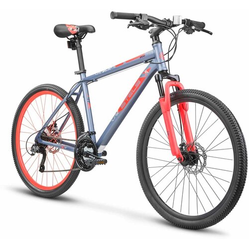 Горный MTB велосипед Stels Navigator 500 MD 26 F020 2022 рама 20 серыйкрасный 21730₽