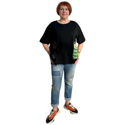 Футболка женская больших размеров. Кофта женская. Майка женская. Футболка женская.Размер 56