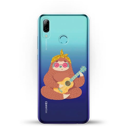 фото Силиконовый чехол лама с гитарой на huawei p smart (2019) andy & paul