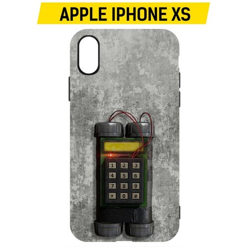 Чехол-накладка Krutoff Soft Case Cтандофф 2 (Standoff 2) - C4 для iPhone XS черный