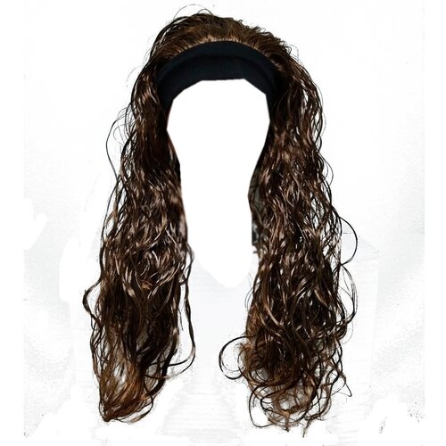 фото Парик карнавальный с ленточкой коричневый маски - карнавал