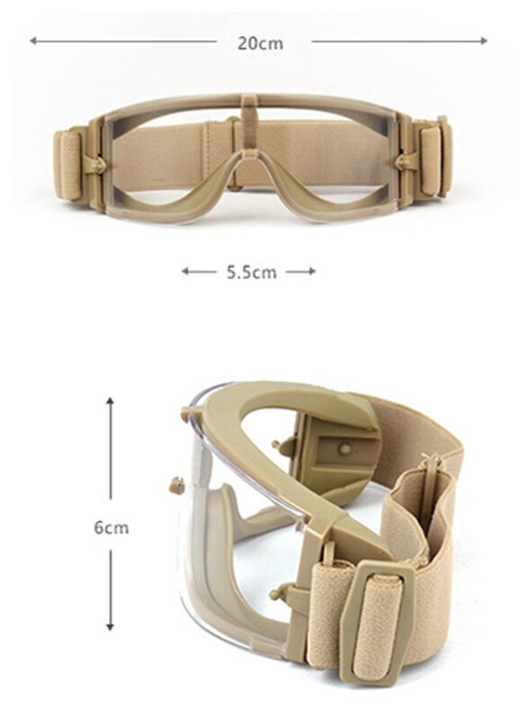 Тактические стрелковые очки со сменными линзами WARSTOCK - фотография № 4