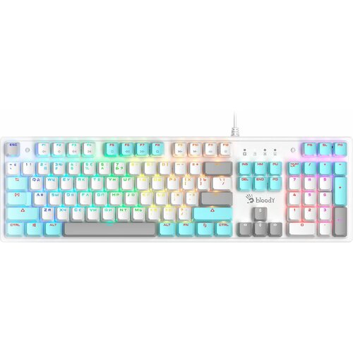 Клавиатура A4Tech S510R USB ICY WHITEBLMS RED 597600₽