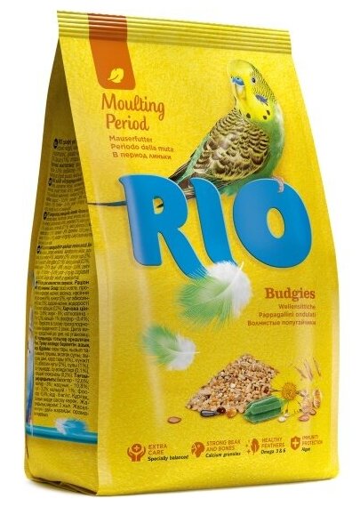 Корм Rio для волнистых попугайчиков. Рацион в период линьки, 1 кг