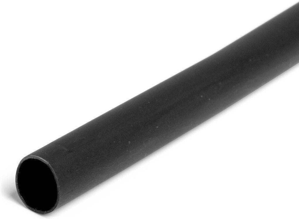 Термоусадочная трубка черная без клея ТНТ (2:1)-6/3 мм Кембрик для электрики и рыбалки 1 шт.