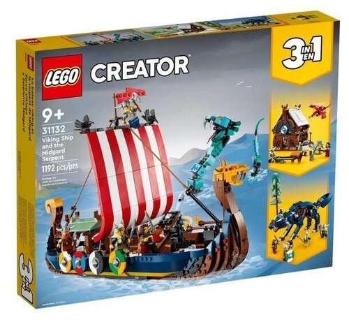 Конструктор Lego Creator 31132 Корабль викингов и Змей Мидгарда