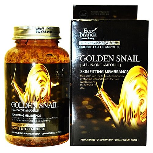 Многофункциональная сыворотка с улиточным муцином — Eco branch Golden Snail All-in-One Ampoule