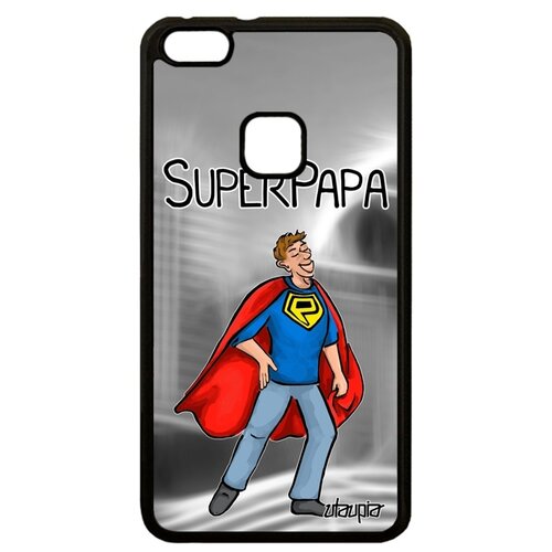 фото Чехол для мобильного huawei p10 lite, "суперпапа" комикс рисунок utaupia
