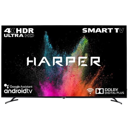 Телевизор Harper 65U770TS, UHD, smart (Android) телевизор harper 50 50u770ts черный