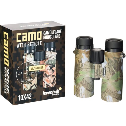 Levenhuk (Левенгук) Бинокль Levenhuk Camo Grass 10x42 с сеткой