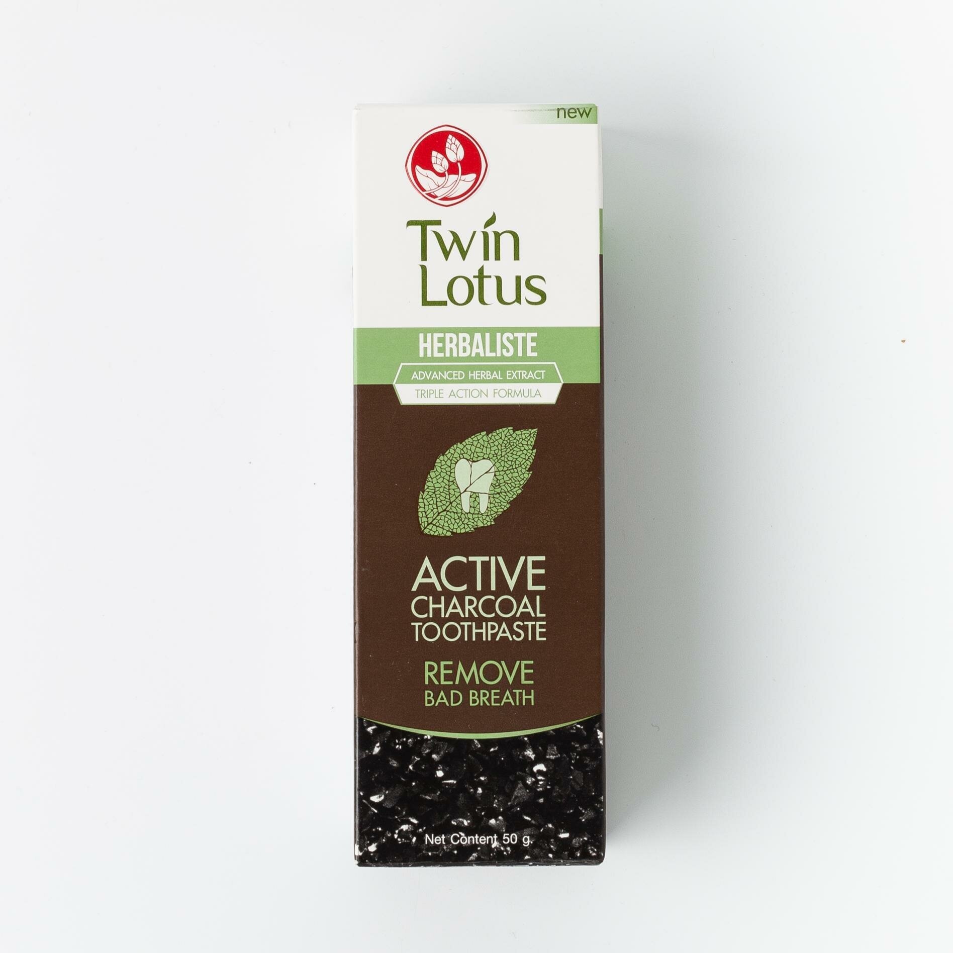 TWIN LOTUS Паста зубная с углем / Herbaliste Active Charcoal Toothpaste 100 гр - фото №5
