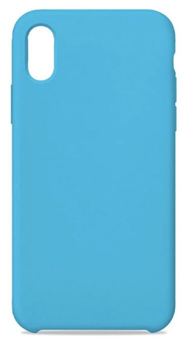 Силиконовый чехол Silicone Case для iPhone XR ярко-голубой
