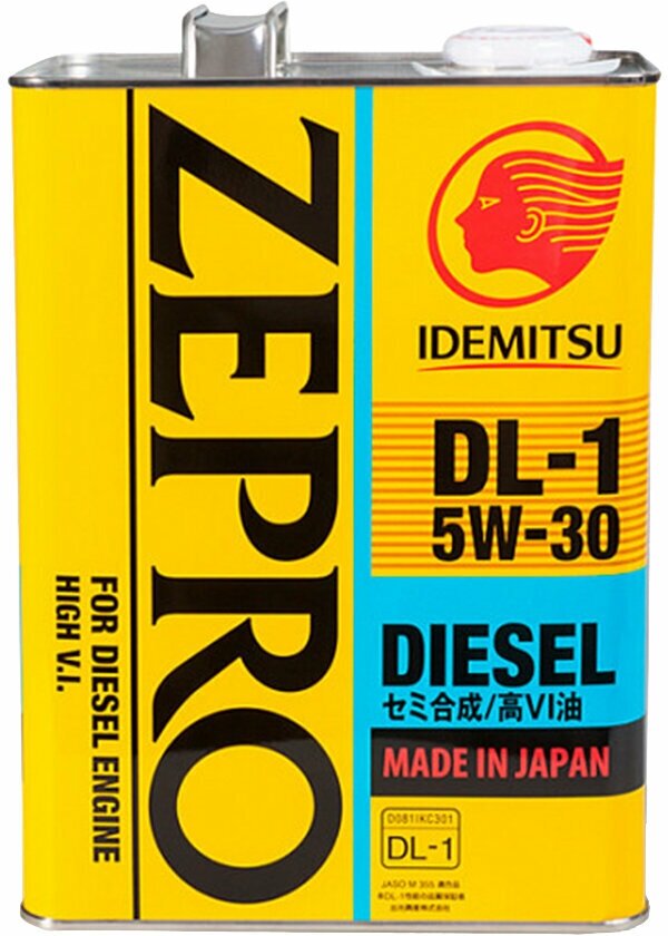 Масло моторное Idemitsu 5W30 Zepro Diesel DL-1 4л