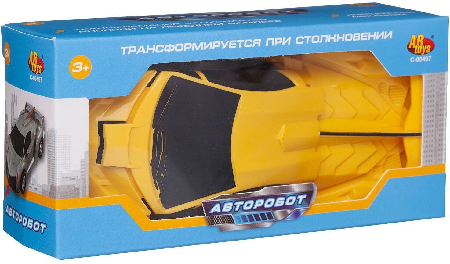 Машина-трансформер Abtoys Авторобот Вестник желтая C-00497/желтый