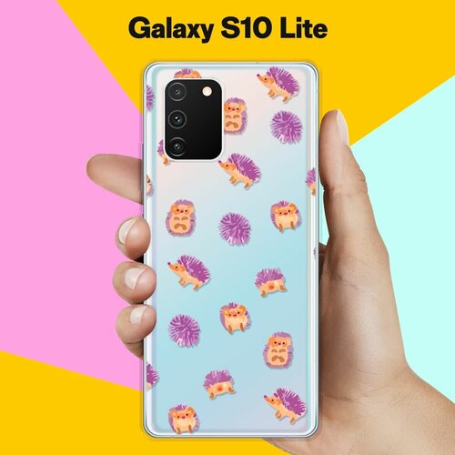 Силиконовый чехол Узор из ёжиков на Samsung Galaxy S10 Lite силиконовый чехол узор из ёжиков на huawei p20 lite