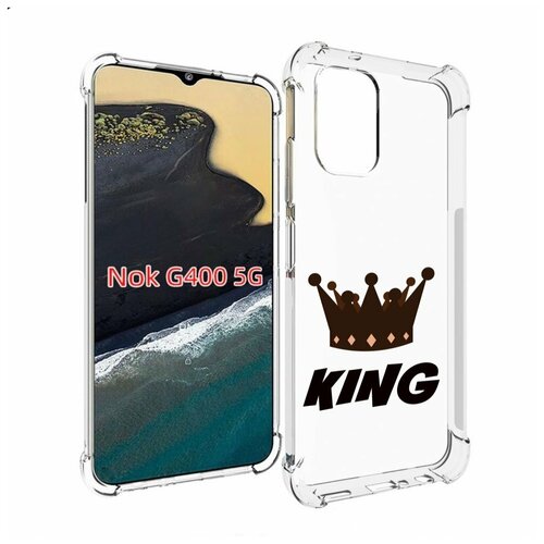 Чехол MyPads корона-короля-черный для Nokia G400 5G задняя-панель-накладка-бампер чехол mypads корона короля черный для nokia g60 5g задняя панель накладка бампер