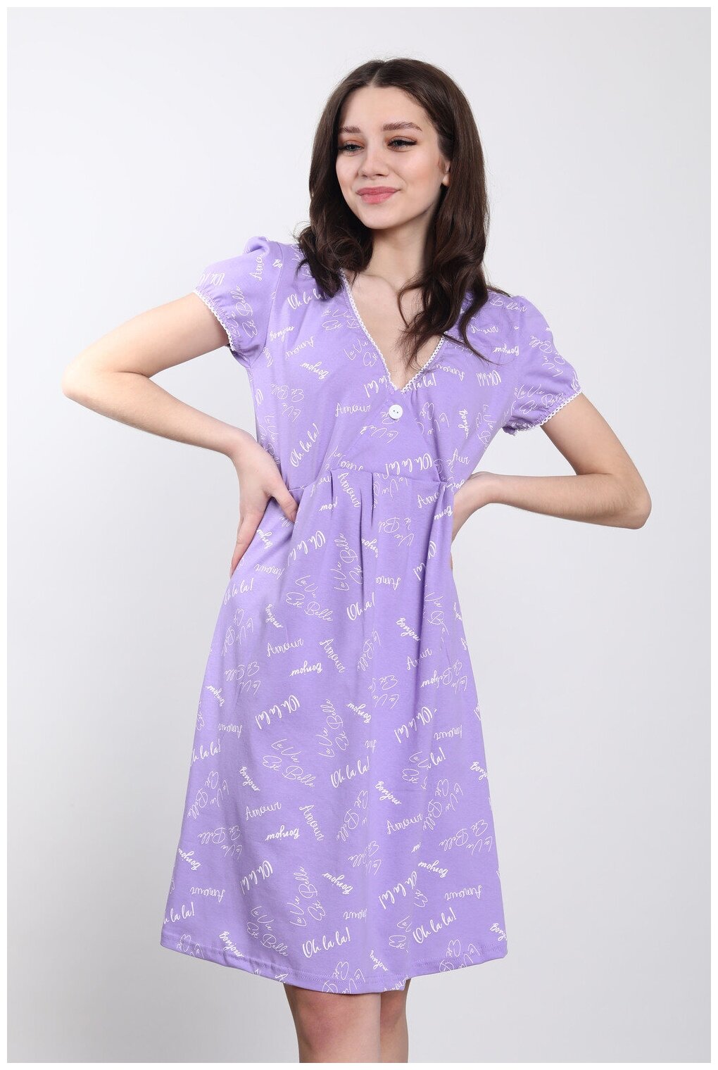 Женская ночная сорочка/домашнее платье, размер46 - фотография № 4