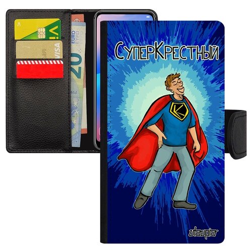 фото Чехол книжка для мобильного iphone 8, "суперкрестный" рисунок семья utaupia